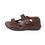 Health Plus Diabetic footwear - Men - Leather Sandals with Reverse Staps, 6, brown