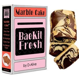 BaeKit Fresh Marble Cake by D-Alive (Dairy-Free, Gluten-Free, Sugar-Free, All Natural & Healthy) - Easy Interactive DIY Kit to Bake at Home, 850g