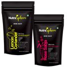 NutraSphere Healthy Diet Combo Lemon Coriander Diet Soup & Rose Sabja High Protein Milkshake - 10+ 10 Servings