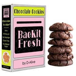 BaeKit Fresh Chocolate Cookies by D-Alive (Keto, Sugar-Free, Gluten-Free & All Natural & Healthy) - Easy Interactive DIY Baking Kit to Bake at Home, 250g