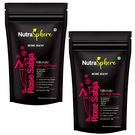 NutraSphere Instant Rose Sabja Natural Fat Burner MilkShake Mix (High Protein, Sugar Free), 400 gms - 12 sachets