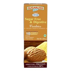 Sugarless Bliss Natural Ginger & Cinnamon Cookies (Sugar free for diabetics), 200gms