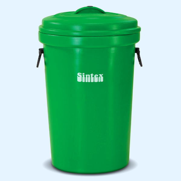 Waste Bins with Closed Lid, blue , 50 liters