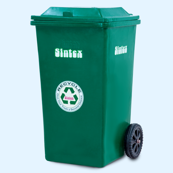 Wheeled waste bins: GBRW series, midnight blue , 90 liters