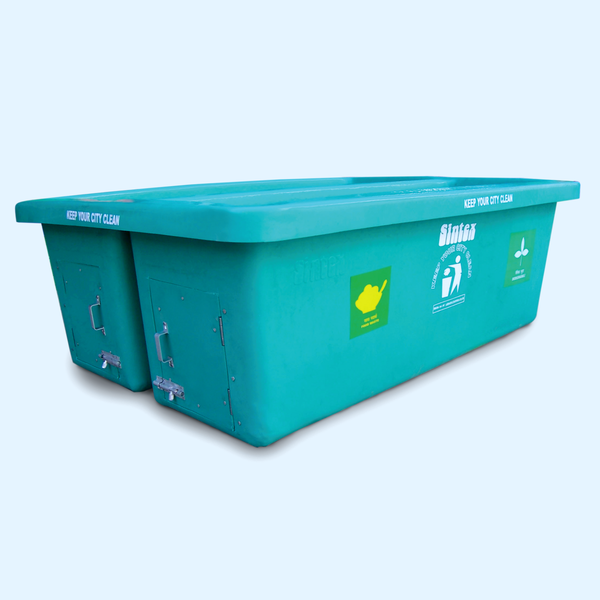 Community bins, aqua green , 500 liters