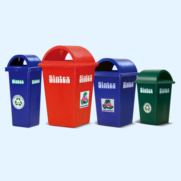 Rectangular waste bins:, midnight blue , 100 liters