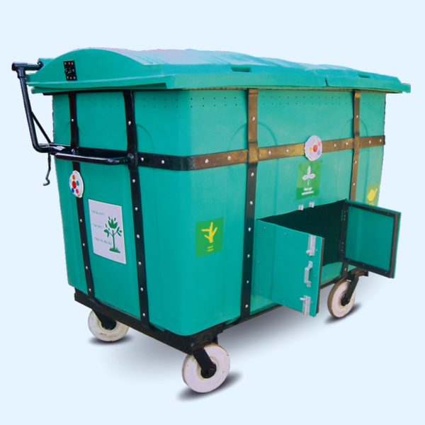 Community bins, aqua green , for 50 family
