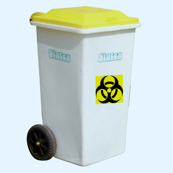 Wheeled waste bins: GBRW series, yellow , 90 liters