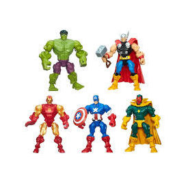 Hot 6pcs/sets The Avengers 5 Captain America Wolverine Thor Spiderman Batman Action Figures Toys Boy children dolls superhero