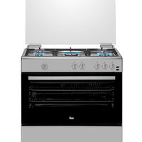 Teka 90x60 cm 5 Burners Full Gas Cooking Range FS 902 5GG SS, Multifunction Gas Oven, Stainless steel