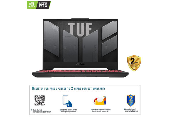 ASUS TUF Gaming A15, Gaming Laptop, AMD Ryzen R7-6800H, 16GB RAM, 512GB SSD, Nvidia GeForce RTX 3050Ti 4GB, 15.6 Inch FHD (1920x1080) 144Hz, Win11 Home, Mecha Gray