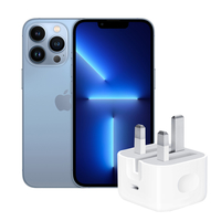 Apple iPhone 13 Pro Smartphone 5G, 256GB, Blue+ Apple 20W USB-C Power Adapter