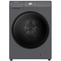 Hisense A+ + Free Standing 10KG Front load with Invertor Motor, Titanium color, 14 programme, 1400 RPM, Pause & Add function, Auto Dosing function, Big LED display, Snow flake Drum, Titanium