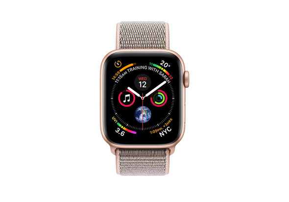 Apple Watch Series 4 44mm Gold Aluminum Case with Pink Sand Sport Loop
