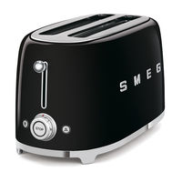 Smeg TSF02BLUK 4 Slice Toaster, Black