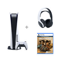 Sony PS5 with Headphones and Uncharted Legacy Game for PS5