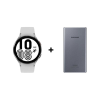 Samsung SM-R870GN Galaxy Watch 4 44mm Silver+ Samsung EB-P3300 Powerbank Grey