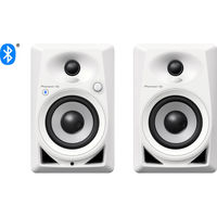 Pioneer 4" Desktop Monitor System with Bluetooth Functionality, White