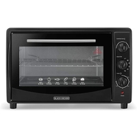 Black & Decker 45L Double Glass Multifunction Toaster Oven with Rotisserie for Toasting/ Baking/ Broiling, Black - TRO45RDG-B5