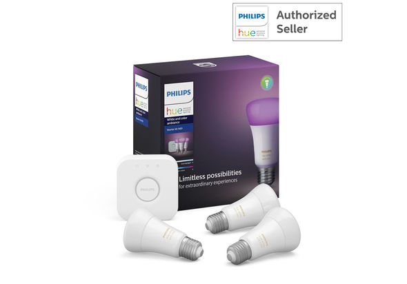 Philips Hue White and Color Ambiance 9W A60 E27 3 Set Starter Kit