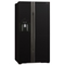 Hitachi RS700GPUK2GBK 700L Side By Side Refrigerator, Glass Black