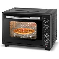 Black & Decker 55L Double Glass Multifunction Toaster Oven with Rotisserie for Toasting/ Baking/ Broiling, Black