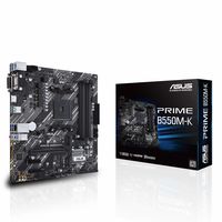 Asus AMD B550 (Ryzen AM4) micro ATX motherboard with dual M. 2, PCIe 4.0, 1 Gb Ethernet, HDMI/D-Sub/DVI, SATA 6 Gbps, USB 3.2 Gen 2 Type-A