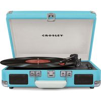 Crosley CR8005D-TU4 Cruiser Deluxe Turntable with Speaker, Turquoise - CH