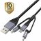 Muvit Tiger Cable Ultra Resistant Micro USB, Lightning, Type C, 1.2M, Grey