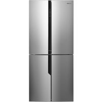 Hisense Refrigerator with Side Door Refrigerator and Freezer 432 Liter, Silver