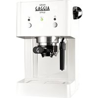 Gaggia Gran Style Manual Pump Espresso Machine 15 Bar Pressure, White