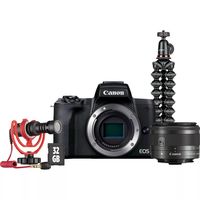 كانون EOS M50 كاميرا رقمية مارك 2 بدون مرآة مع مجموعة عدسات EF-M 15-45mm IS STM