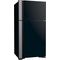 Hitachi RVG710PUK7GBK 710L Top Mount Refrigerator, Glass Black