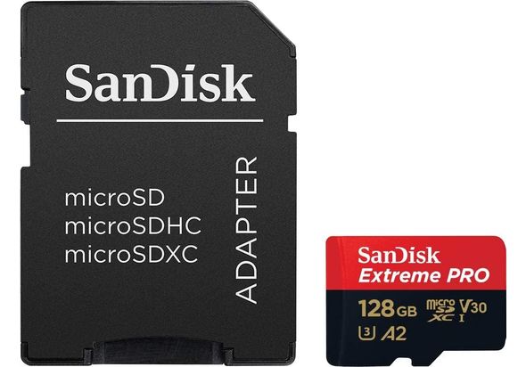 Sandisk 128GB Extreme Pro Micro SDXC Card with Adapter