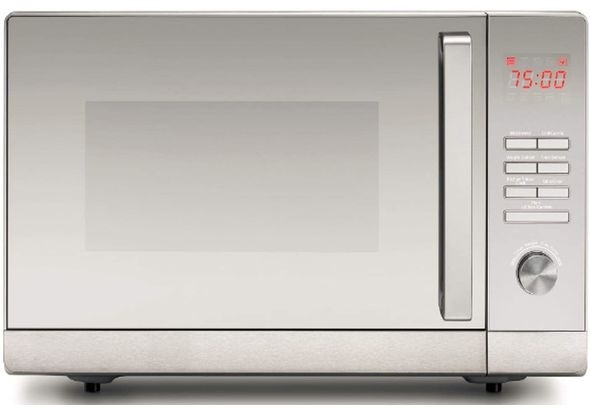 Black & Decker 30L Lifestyle Combination Microwave Oven with Grill & Mirror Finish, Silver - MZ30PGSS-B5