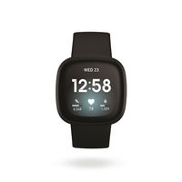 Fitbit Versa 3 GPS Smartwatch,  Black / Black Aluminum