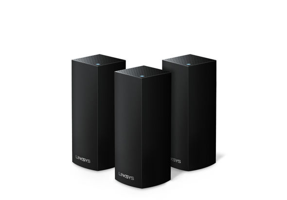 Linksys Velop Wireless AC-6600 Tri-Band Whole Home Mesh Wi-Fi System 3 Pack, Black