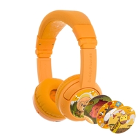 BuddyPhones Play+ Kids Wireless Bluetooth Headphones, Sun Yellow