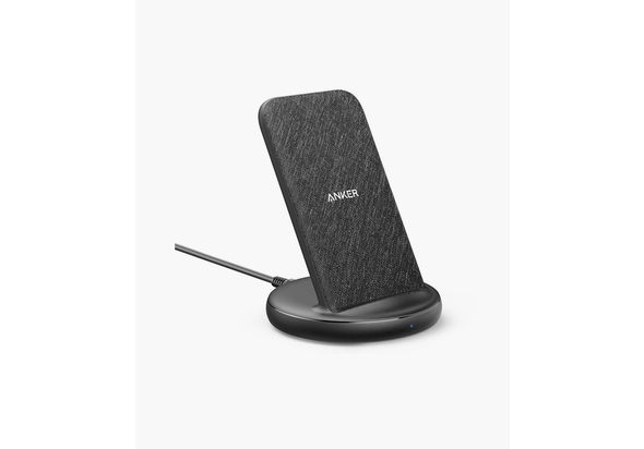 Anker PowerWave II Sense Stand 15W Max Wireless Charger, Black Fabric