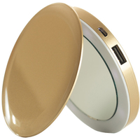 Sanho HyperJuice Pearl Compact Mirror with Rechargeable Battery Pack, Gold