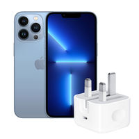 Apple iPhone 13 Pro Max Smartphone 5G, 128GB, Blue+ Apple 20W USB-C Power Adapter