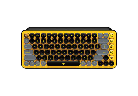 Logitech POP Keys Wireless Bluetooth Mechanical Keyboard English, Blast Yellow