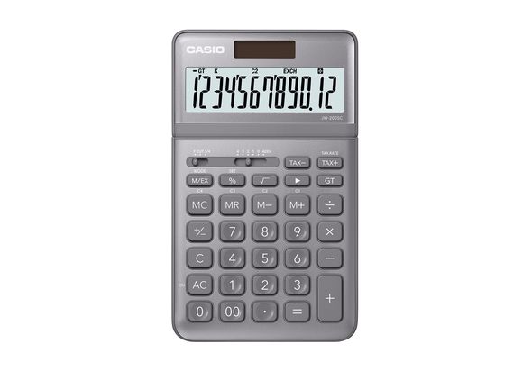Casio Stylish Calculators JW-200SC-GREY