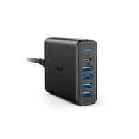 Anker PowerPort I PD with 1 PD and 4 PIQ B2B, Black,  Black