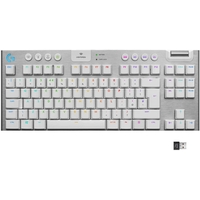 Logitech G915 TKL Tenkeyless Lightspeed Wireless RGB Mechanical Gaming Keyboard, White