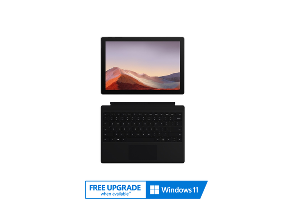 Microsoft Surface Pro 7, Core i5-1035G4, 8GB RAM, 256GB SSD, 12.3  Convertible with Black Type Cover, Silver