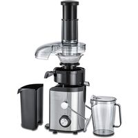 Black & Decker 800W 1.7L Stainles Steel XL Juicer Extractor with Juice Collector, Silver/Black - JE800-B5
