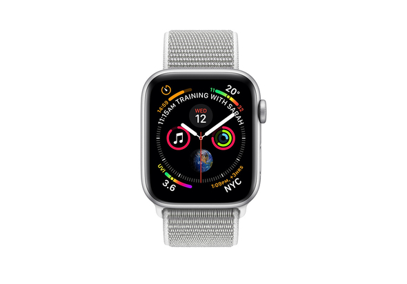 Apple Watch Series 4 Silver Aluminum Case with Seashell Sport Loop