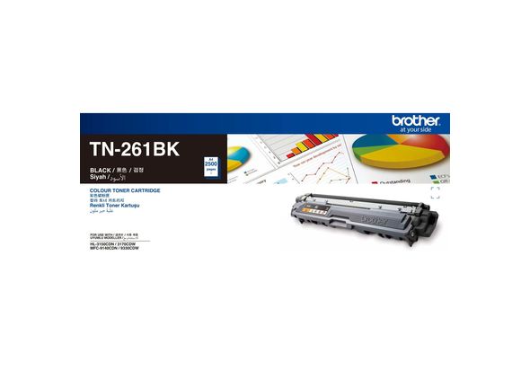 Brother TN-261BK Toner Cartridge, Black