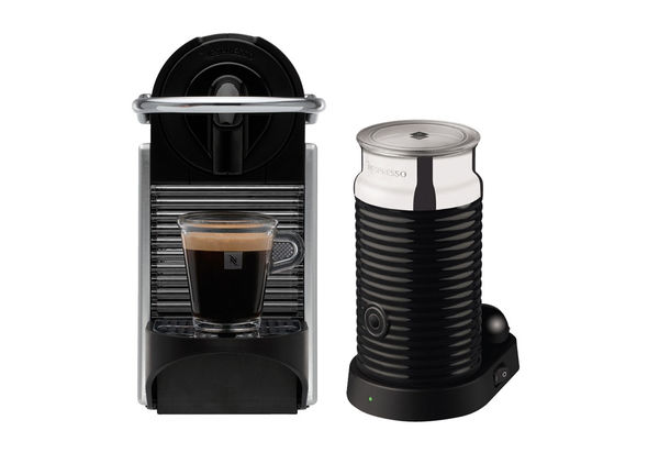 Nespresso Pixie C61 Titan+ Aeroccino Milk Frother Coffee Machine
